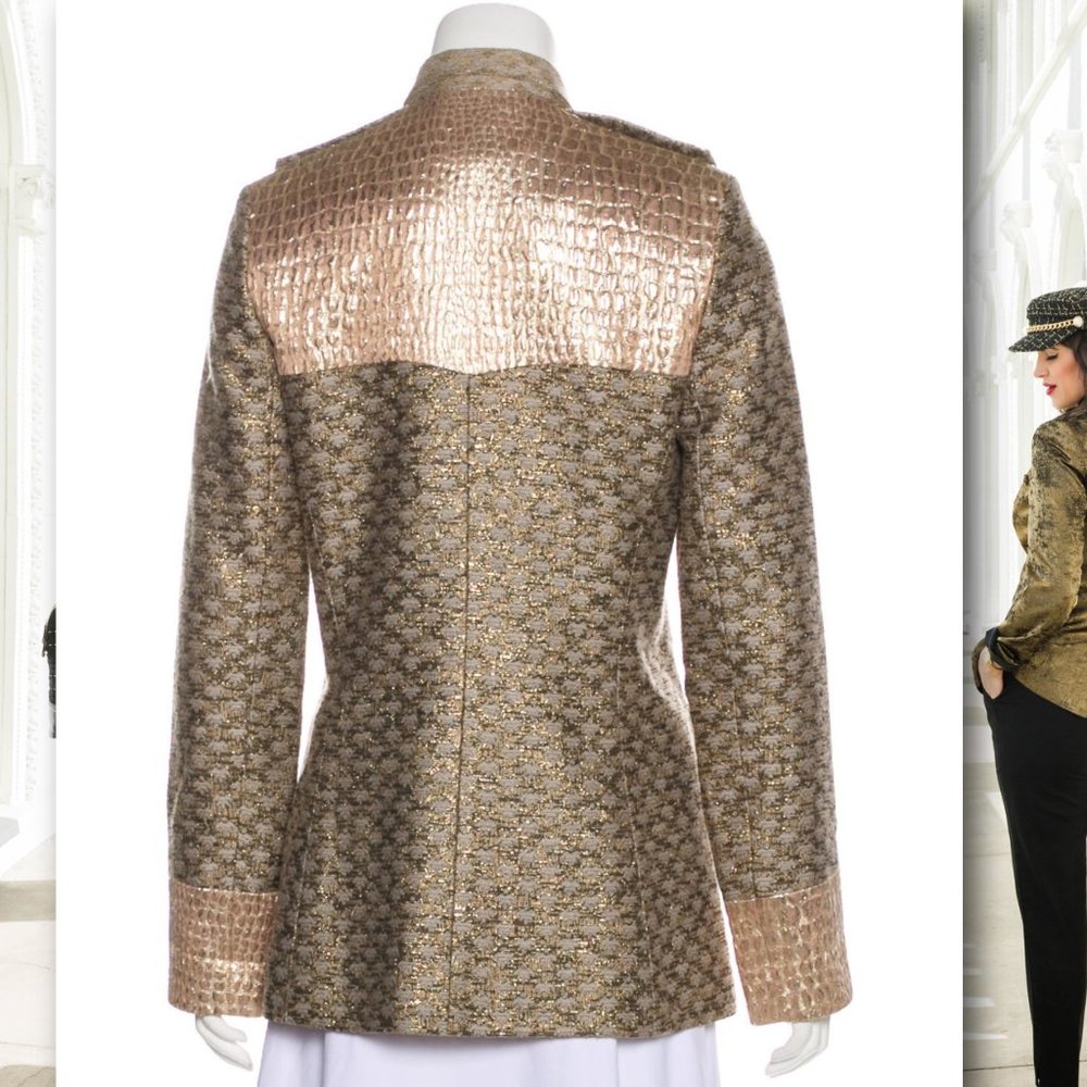 MATTHEW WILLIAMSON Printed Button-Up Blazer - Picture 4 of 7